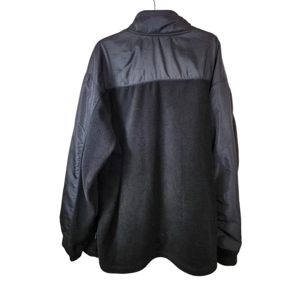 Beverly Hills Polo Club Mens Black Fleece Jacket Size 2X Full Zip Pockets - Picture 3 of 6